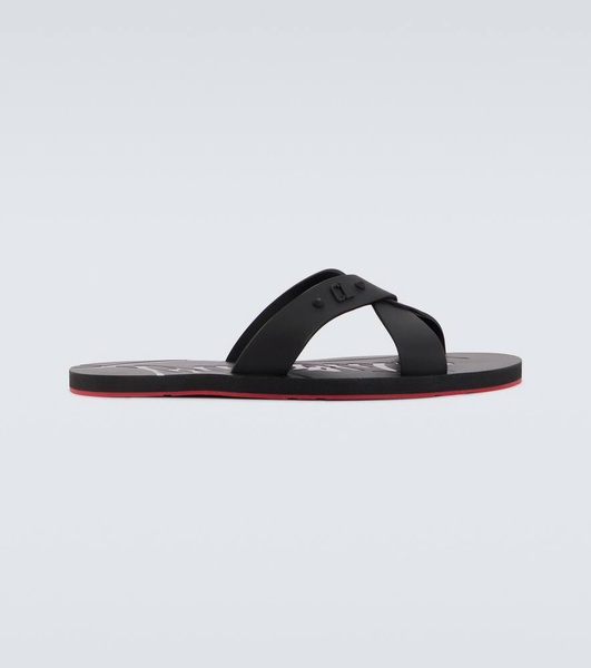 Loubi Cross rubber slides