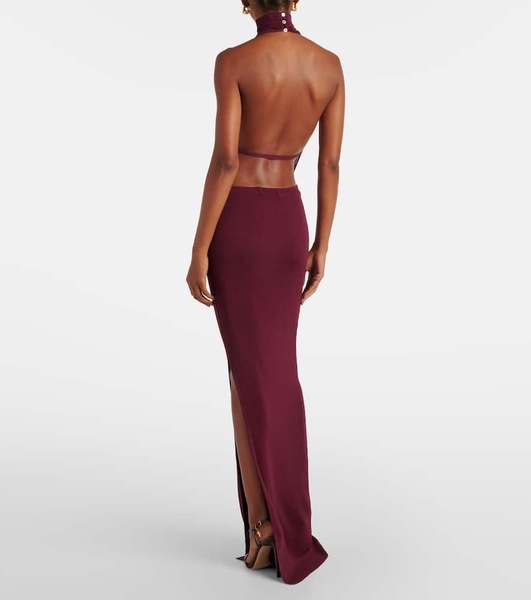 Draped halterneck gown