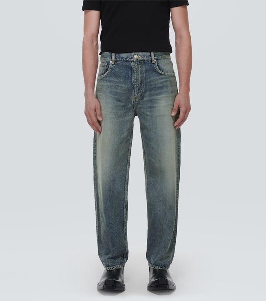 Mid-rise tapered jeans