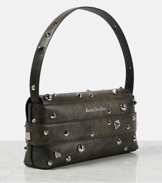 Musubi studded leather shoulder bag