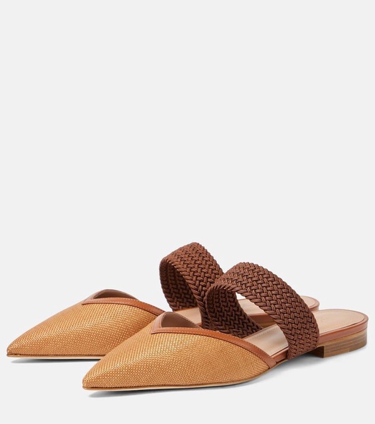 Manu woven raffia mules