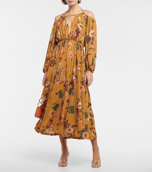 Noemi floral printed jersey midi dress