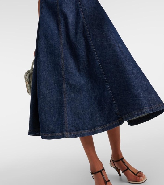 Cici denim midi dress