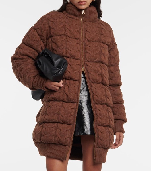 Ovatta wool and cashmere down jacket