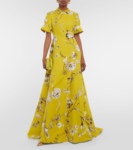 Ilana floral cotton faille gown