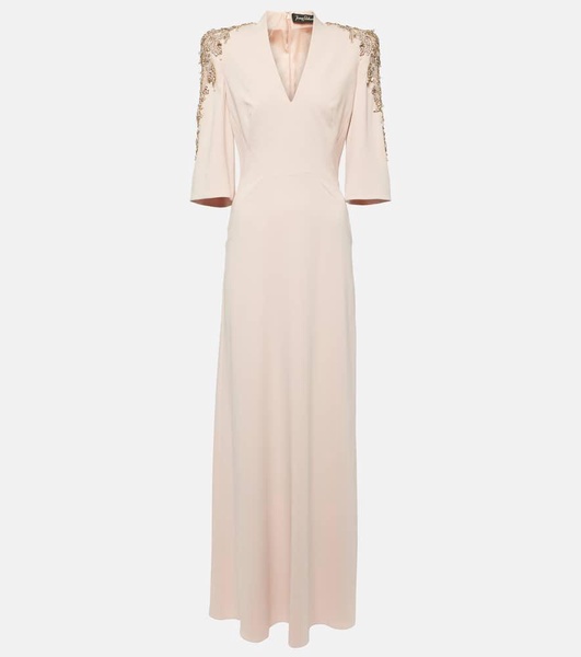 Babe embellished crêpe gown