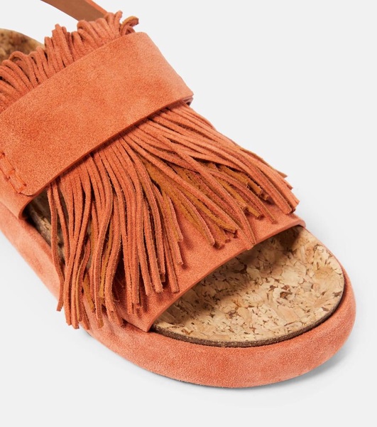 Alba fringed suede sandals