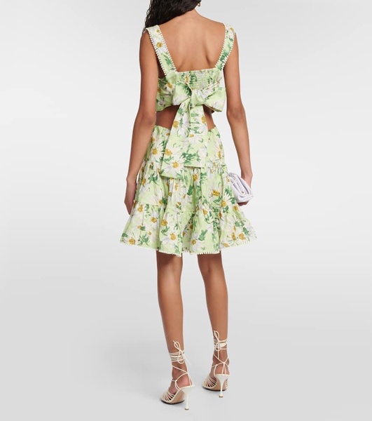 Astra floral cutout minidress