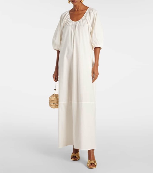 Solid cotton maxi dress