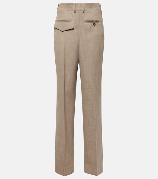 Virgin wool straight pants