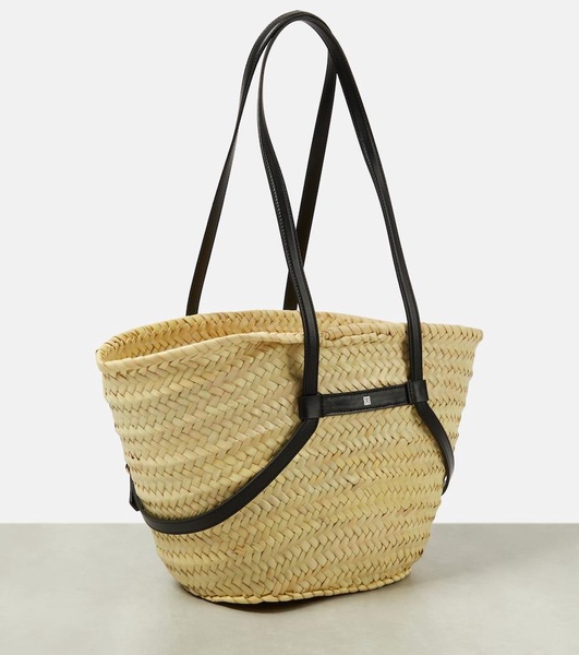 Voyou Small raffia basket bag