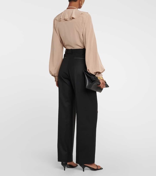 High-rise wide pants