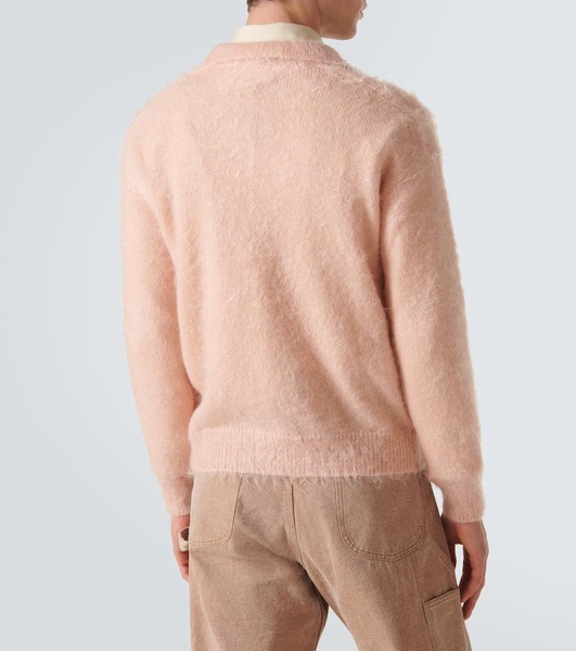 Mohair and wool polo sweater