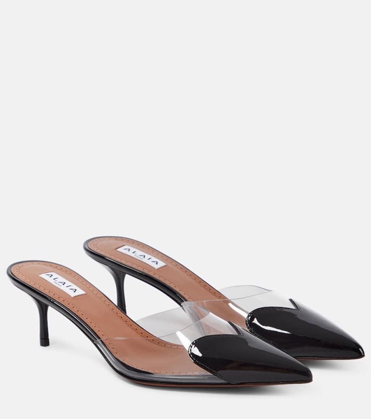 Le Cœur leather and PU mules