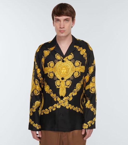 Maschera Baroque Print Silk Shirt