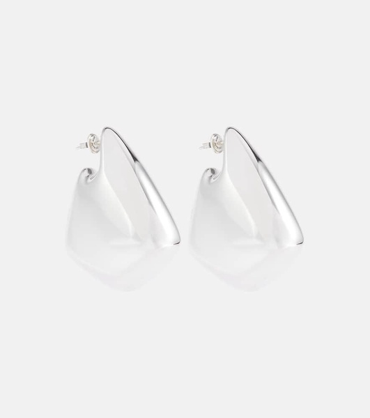 Fin Large sterling silver earrings