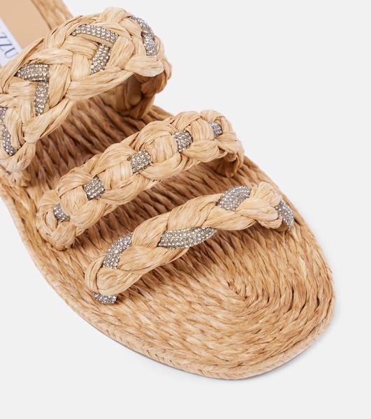 Costiera embellished raffia sandals