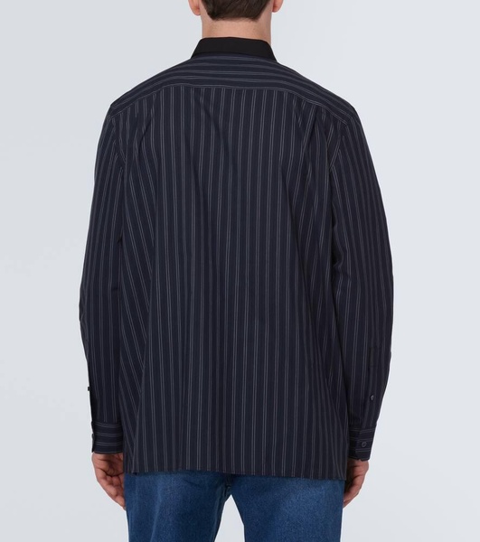 Striped cotton poplin shirt