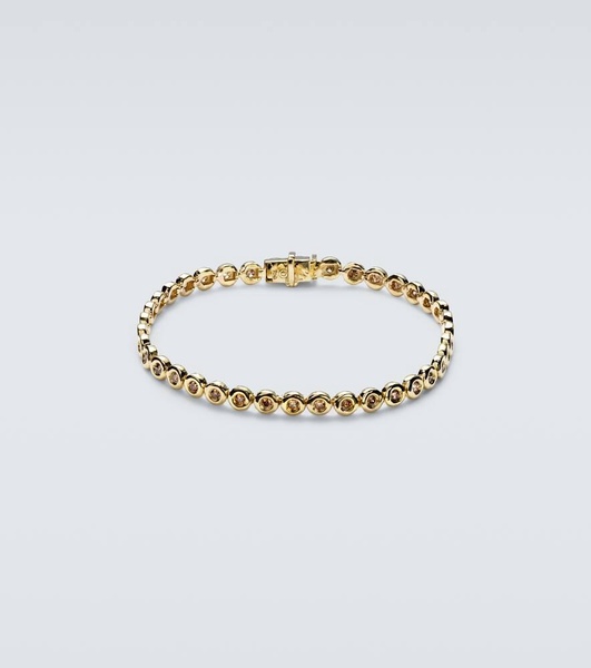 Blossom 18kt gold tennis bracelet with diamonds