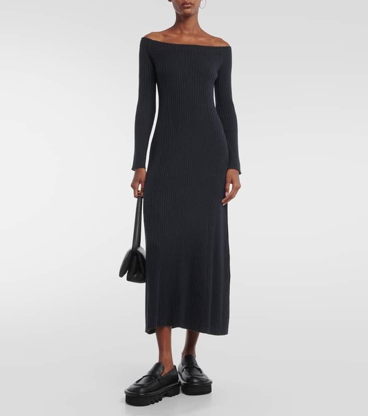 Marvin off-shoulder cashmere midi dress