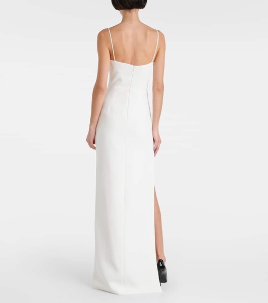 Embellished crêpe jersey gown