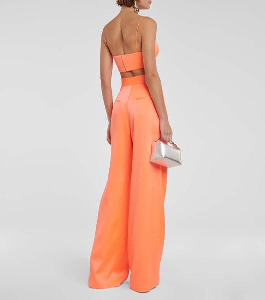 Patton wide-leg crepe satin pants