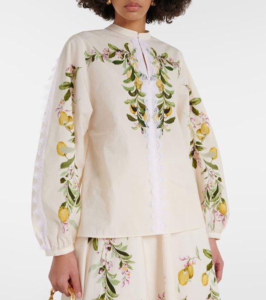 Embroidered cotton blouse