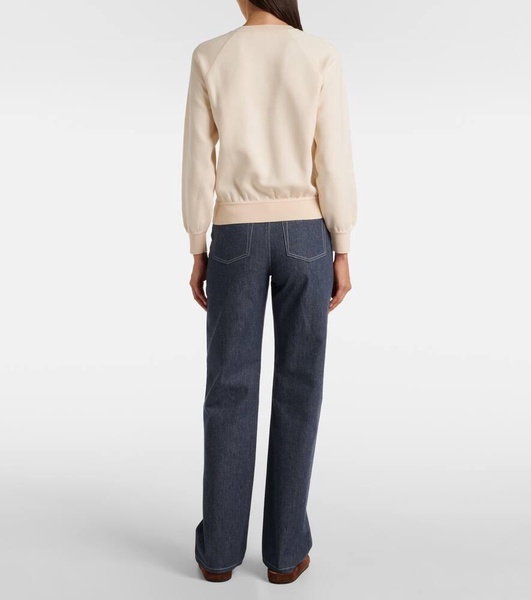 Viera cotton, silk, and cashmere sweatshirt