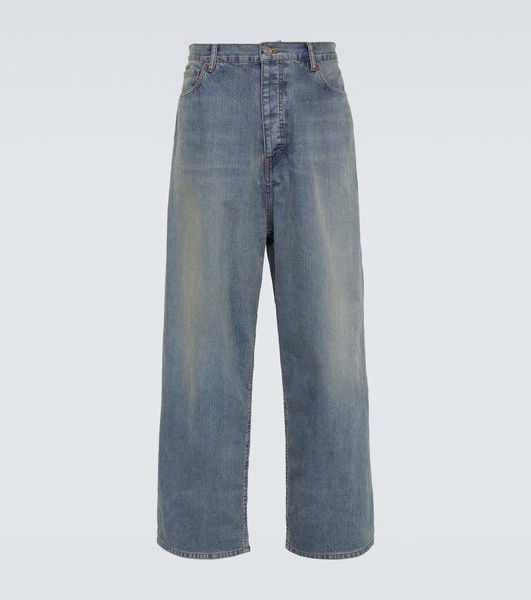 Waterproof wide-leg jeans