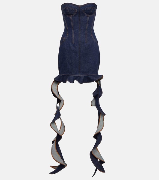 Corset denim minidress