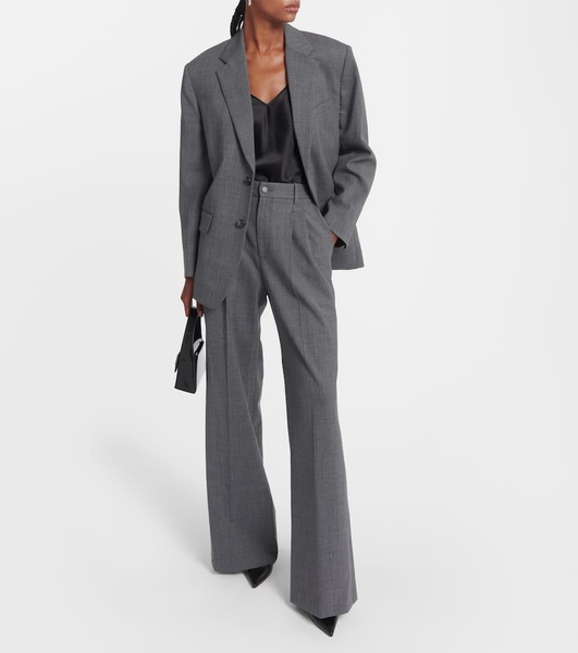 Flavie wool-blend wide-leg pants