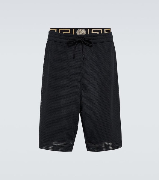 Greca Border mesh shorts