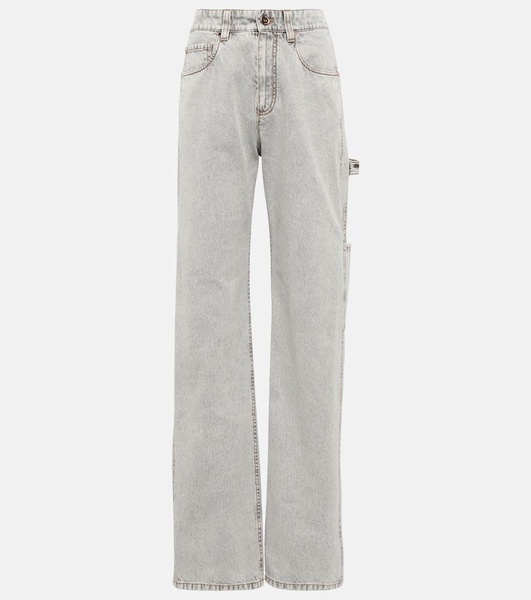 High-rise straight jeans