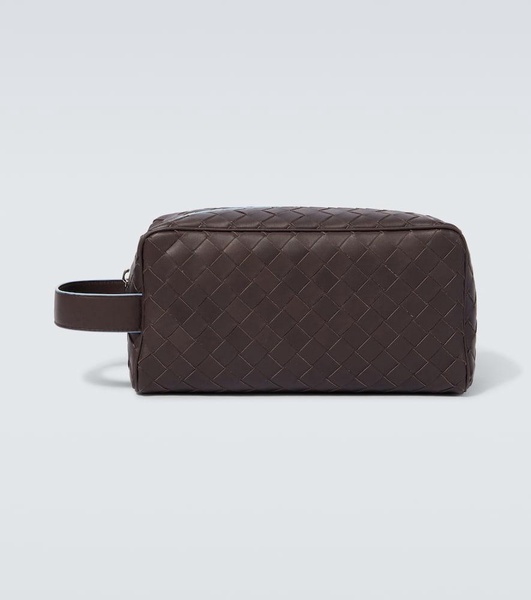 Intrecciato leather toiletry bag 