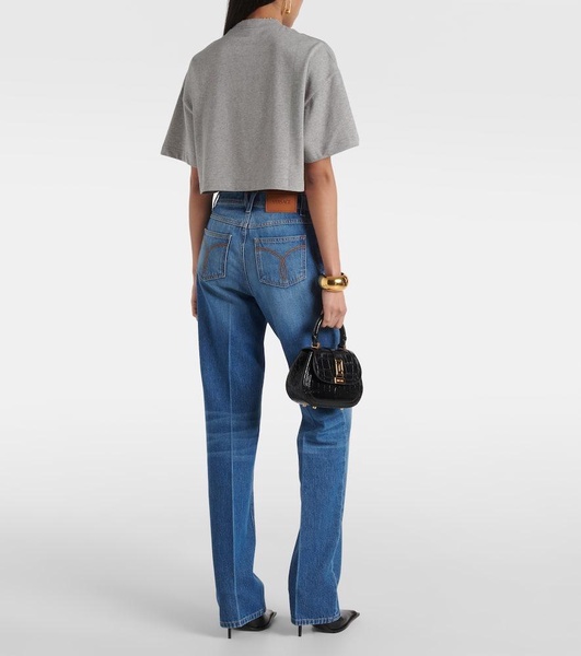 High-rise straight jeans