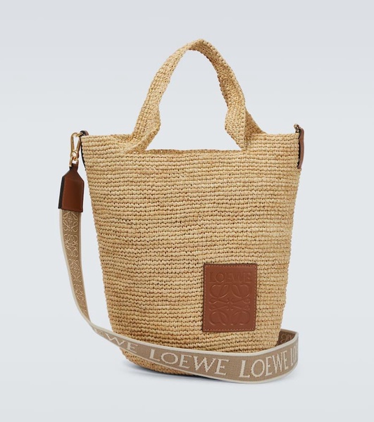 Paula's Ibiza Slit Mini raffia tote bag