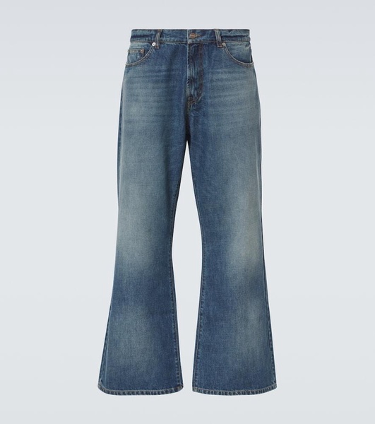 Mid-rise flared jeans