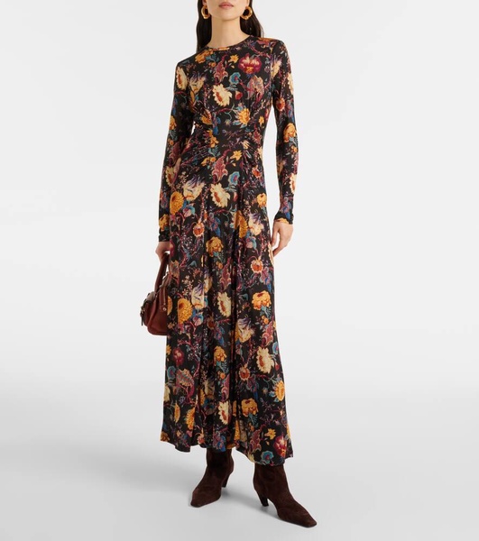 Ceryse floral jersey maxi dress