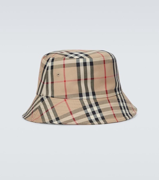 Vintage check bucket hat