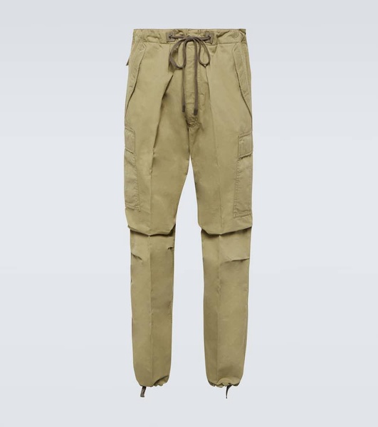 Enzyme cotton twill cargo pants