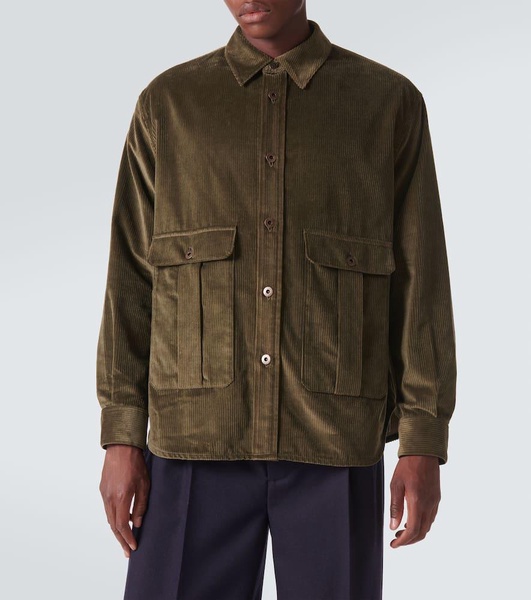 Cotton and cashmere corduroy overshirt