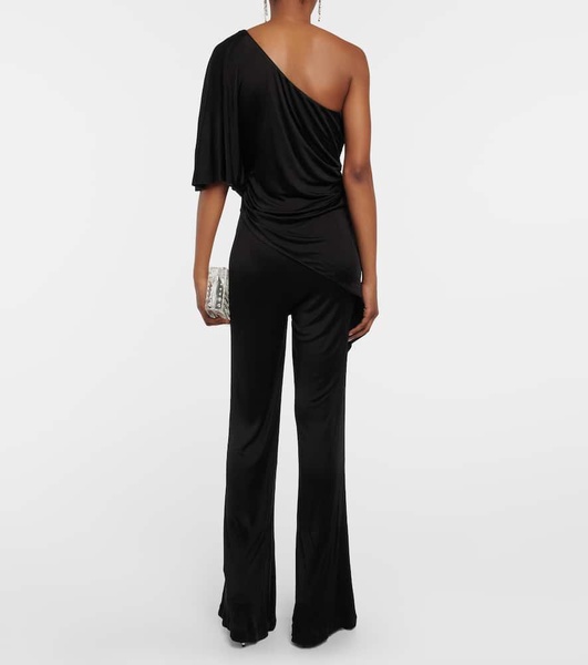 Talia one-shoulder jersey jumpsuit