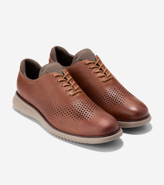 men's 2.zerogrand lined laser wingtip oxford