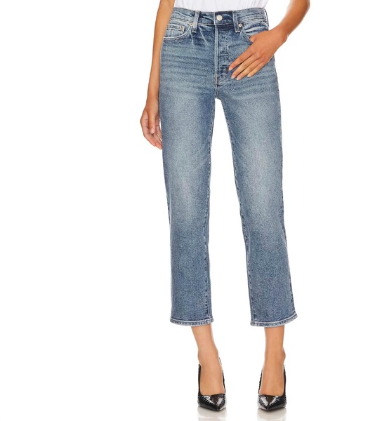 women's charlie high rise classic straight ankle jeans in westminster vintage