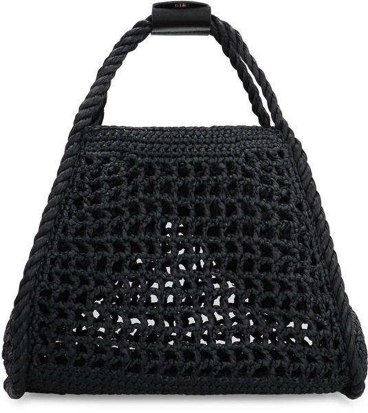 MAX MARA Sophisticated Black Raffia Women's Handbag