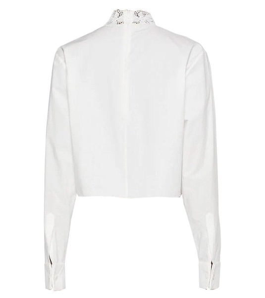 Philosophy Di Lorenzo Serafini Broderie Anglaise Cropped Blouse