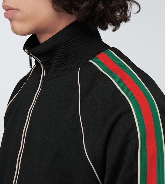 GG jacquard jersey zip jacket