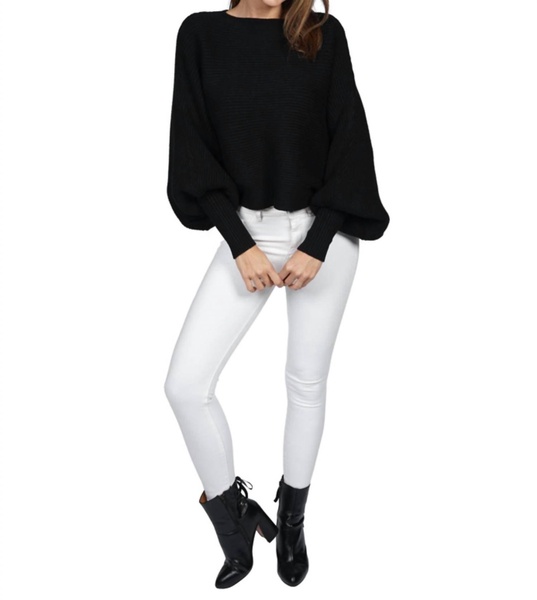 luann dolman sleeve sweater in black