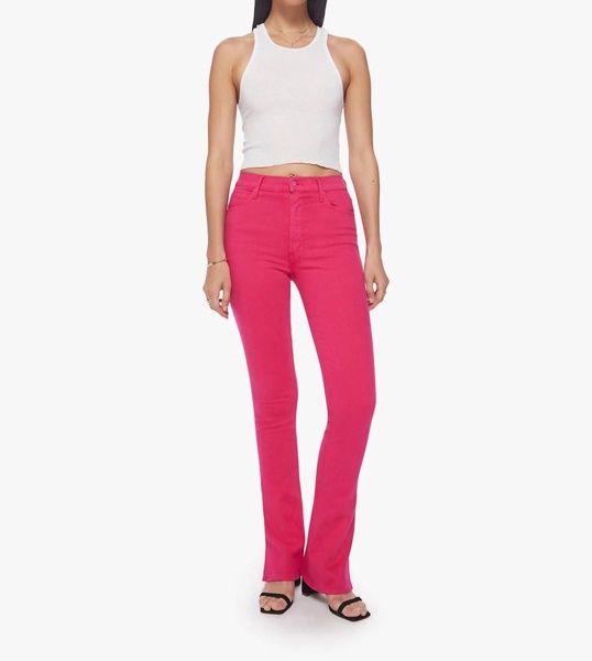 high waist runaway slice pant in raspberry sorbet