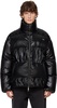 Black Gathered Down Jacket